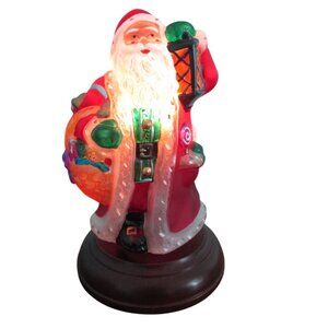 Vintage Old World Christmas Yuletide Santa Light 1997 Retired GUC Works